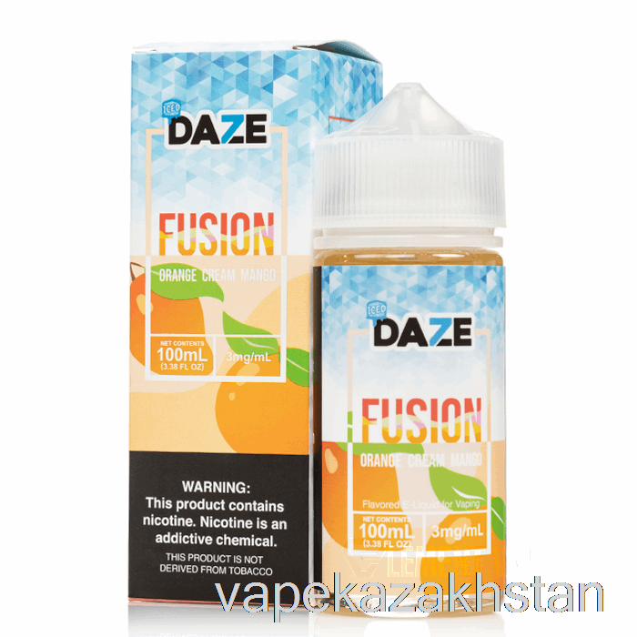 Vape Disposable ICED Orange Cream Mango - 7 Daze Fusion - 100mL 0mg